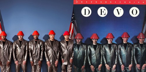 MLB Players J. Upton, E. Longoria, B. Phillips, G. Stanton and S. Victorino as Devo in their 1980 album, “Freedom Of Choice