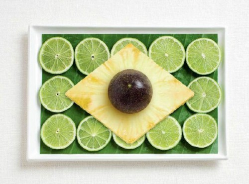 Brazil – banana leaf, limes, pineapple and passion fruit